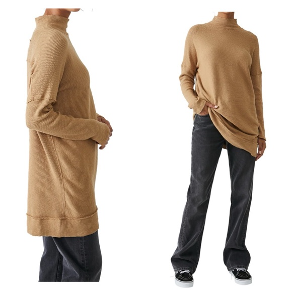 NWT Free People We The Free Casey Tunic Dress in Tiger Eye, Size S - Picture 4 of 12